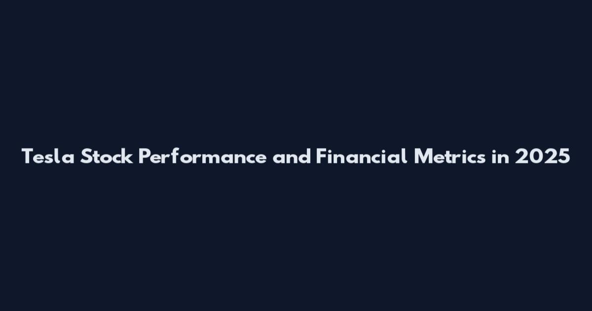 Tesla Stock Performance and Financial Metrics in 2025
