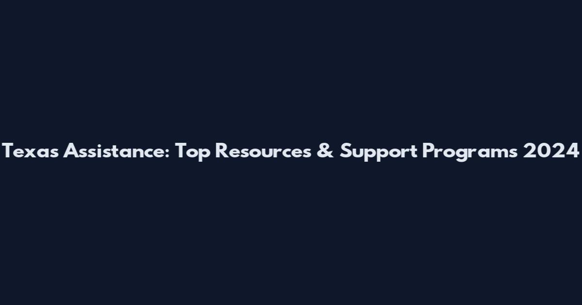 Texas Assistance: Top Resources & Support Programs 2024