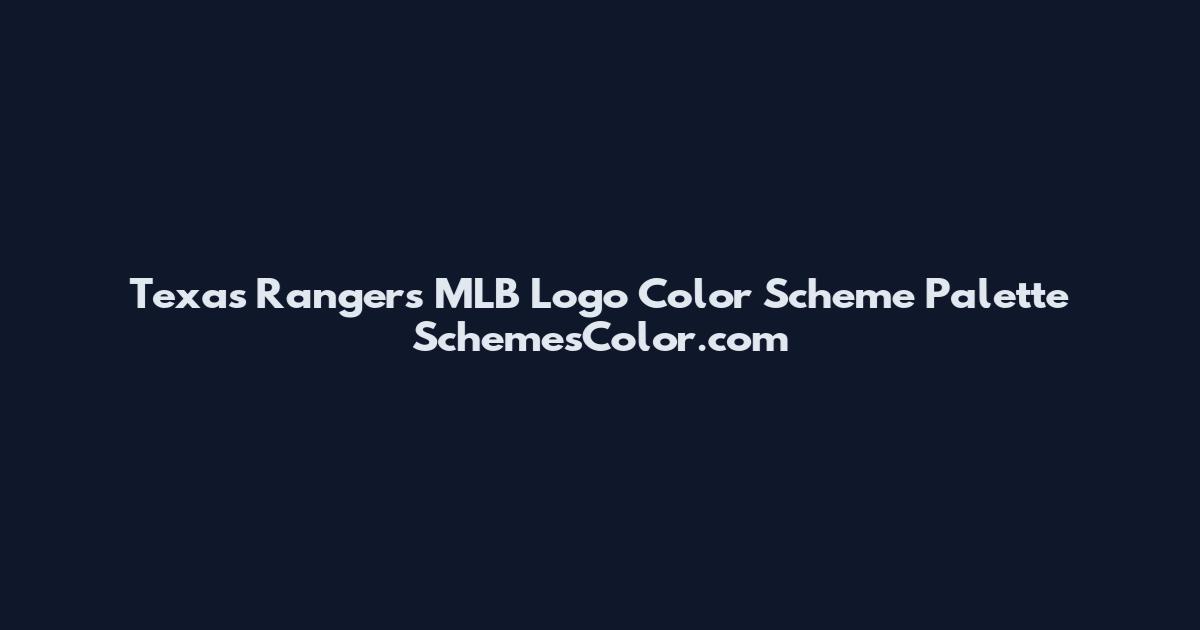 Texas Rangers MLB Logo Color Scheme Palette SchemesColor.com