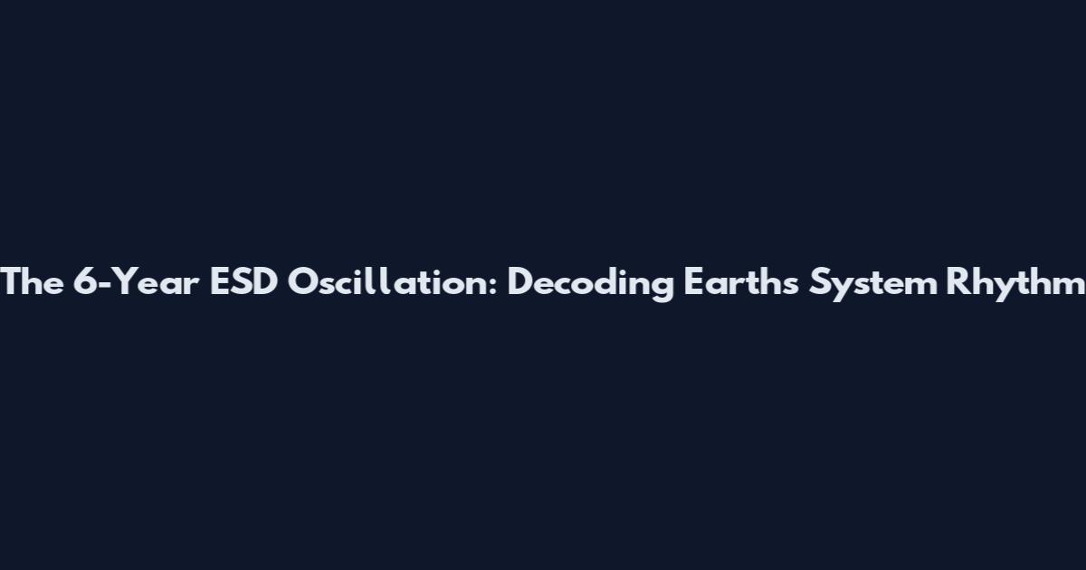 The 6-Year ESD Oscillation: Decoding Earth's System Rhythm