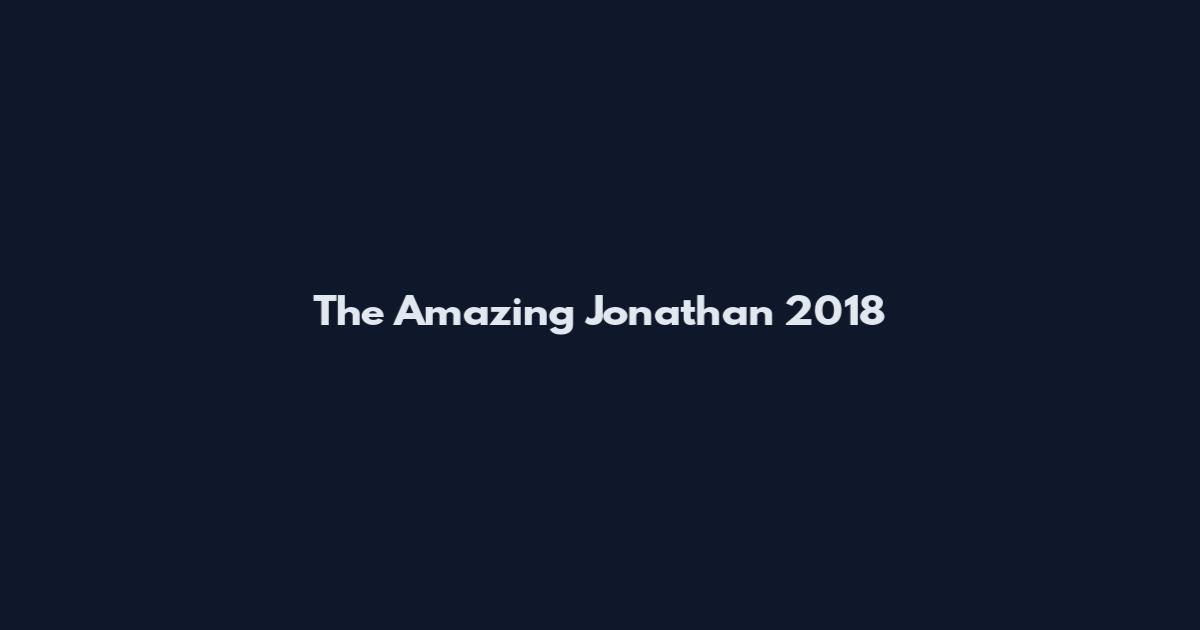 The Amazing Jonathan 2018