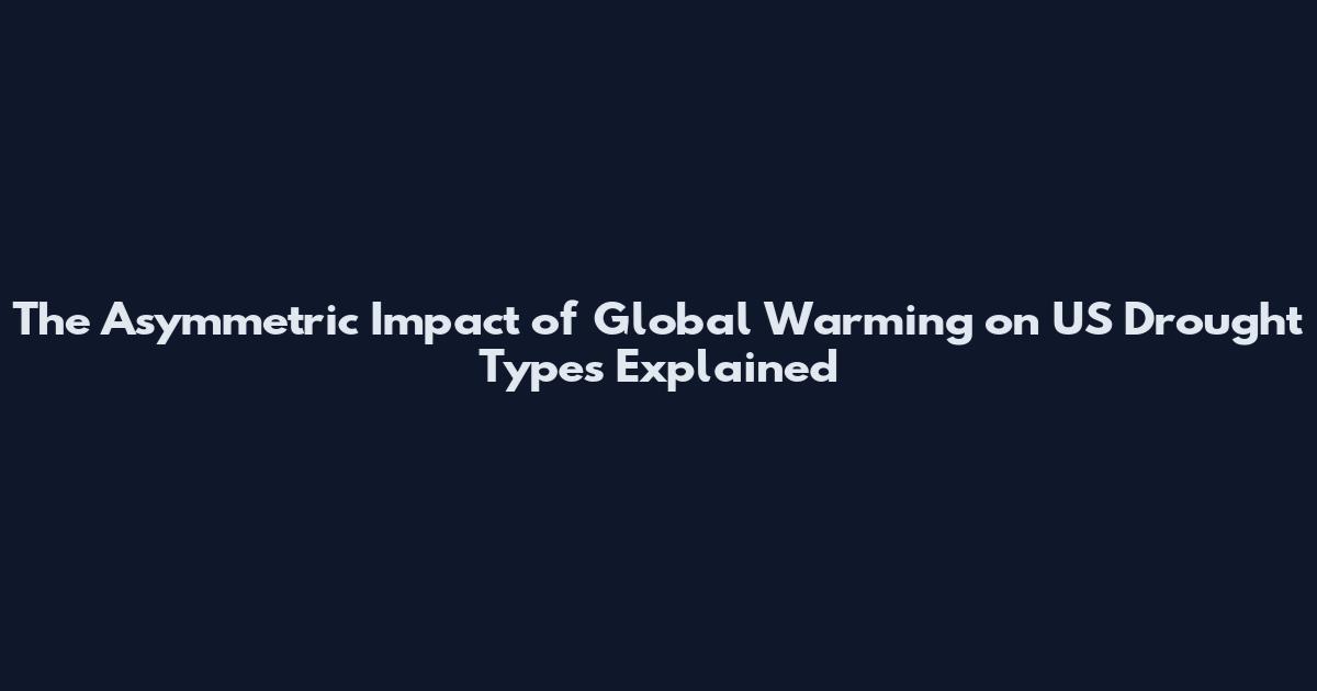 The Asymmetric Impact of Global Warming on US Drought Types Explained