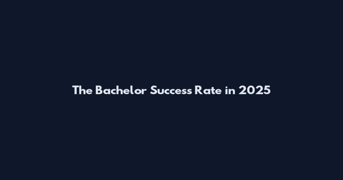 The Bachelor Success Rate in 2025
