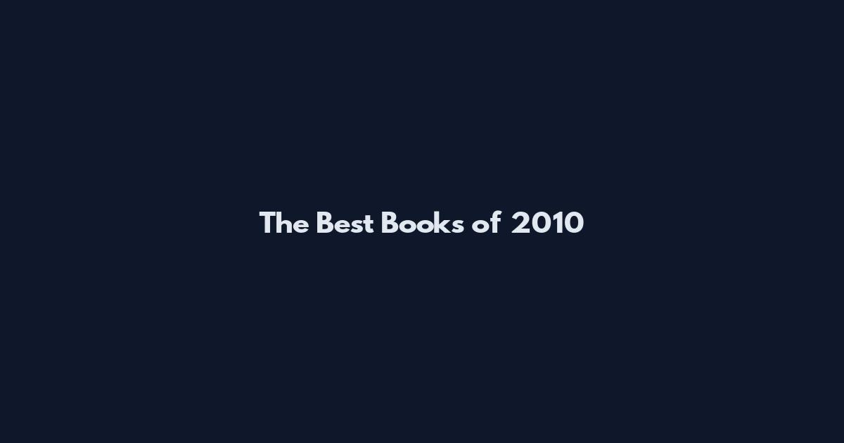 The Best Books of 2010