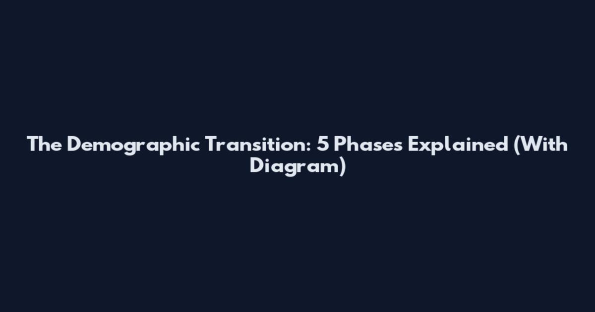 The Demographic Transition: 5 Phases Explained (With Diagram)