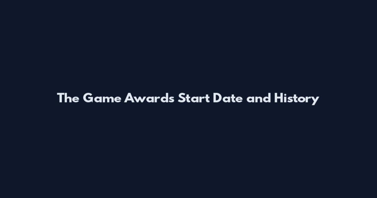 The Game Awards Start Date and History