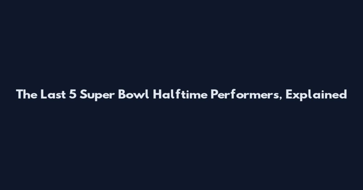 The Last 5 Super Bowl Halftime Performers, Explained