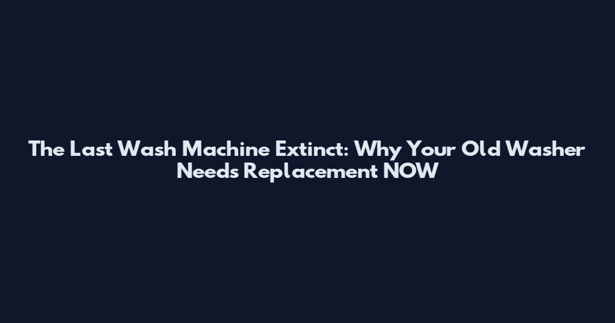 The Last Wash Machine Extinct: Why Your Old Washer Needs Replacement NOW