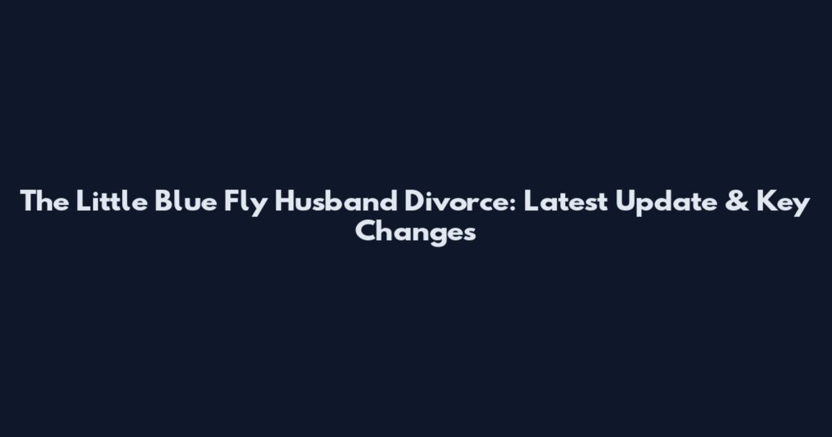 The Little Blue Fly Husband Divorce: Latest Update & Key Changes