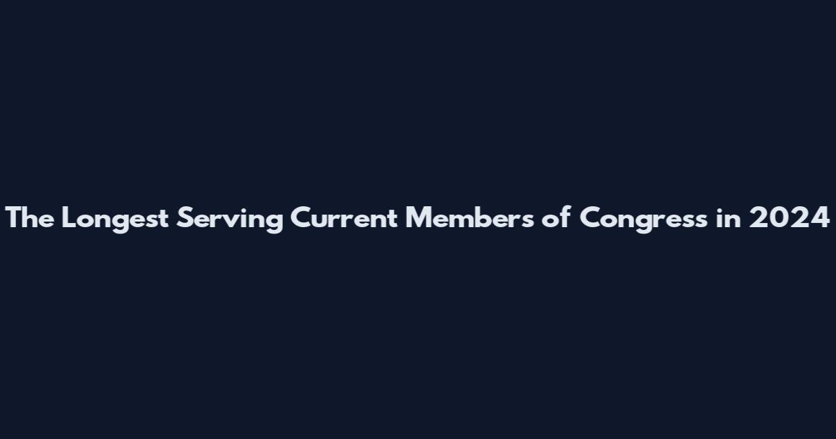 The Longest Serving Current Members of Congress in 2024