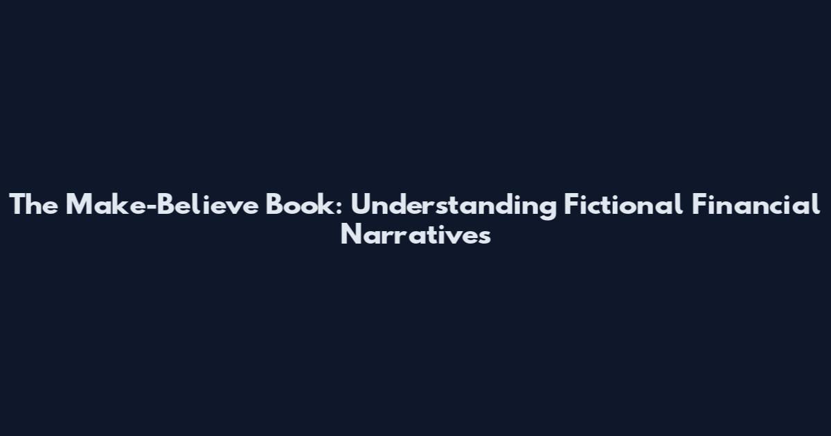 The Make-Believe Book: Understanding Fictional Financial Narratives