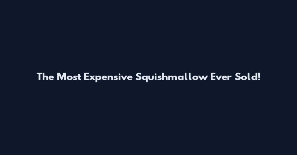 The Most Expensive Squishmallow Ever Sold!