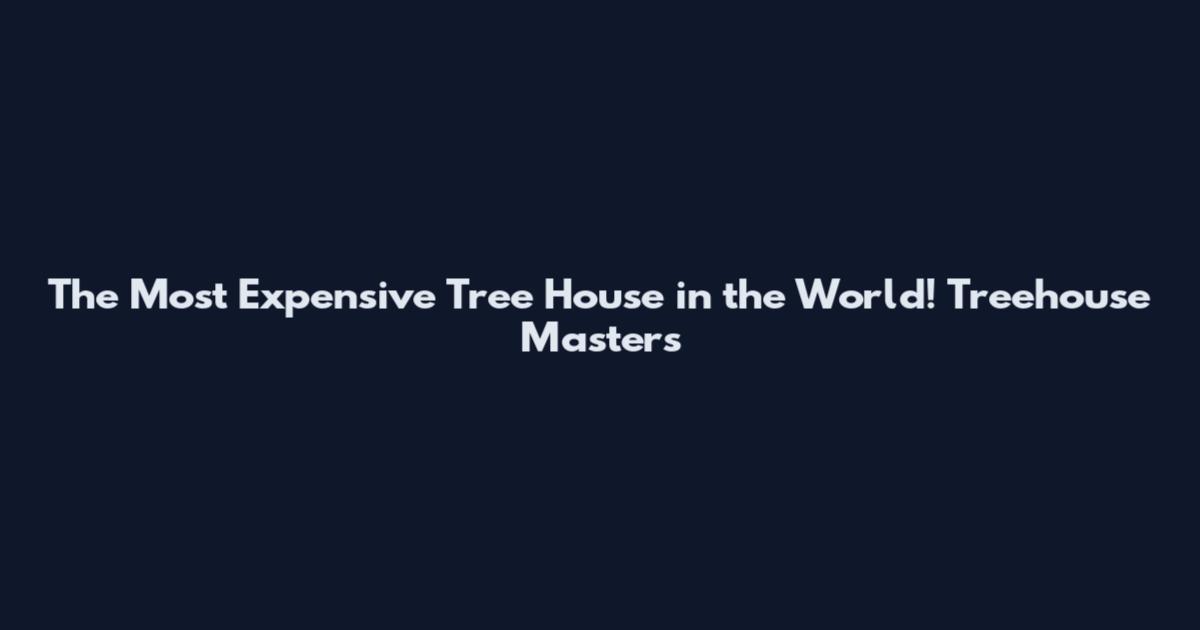 The Most Expensive Tree House in the World! Treehouse Masters