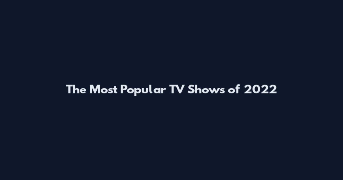 The Most Popular TV Shows of 2022