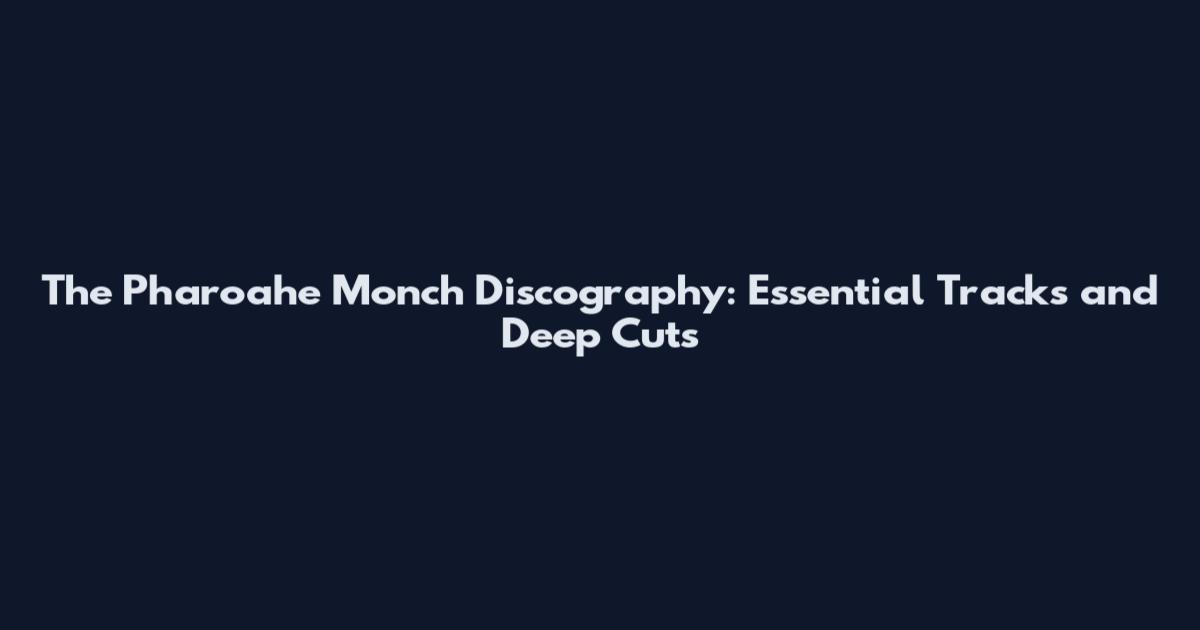 The Pharoahe Monch Discography: Essential Tracks and Deep Cuts