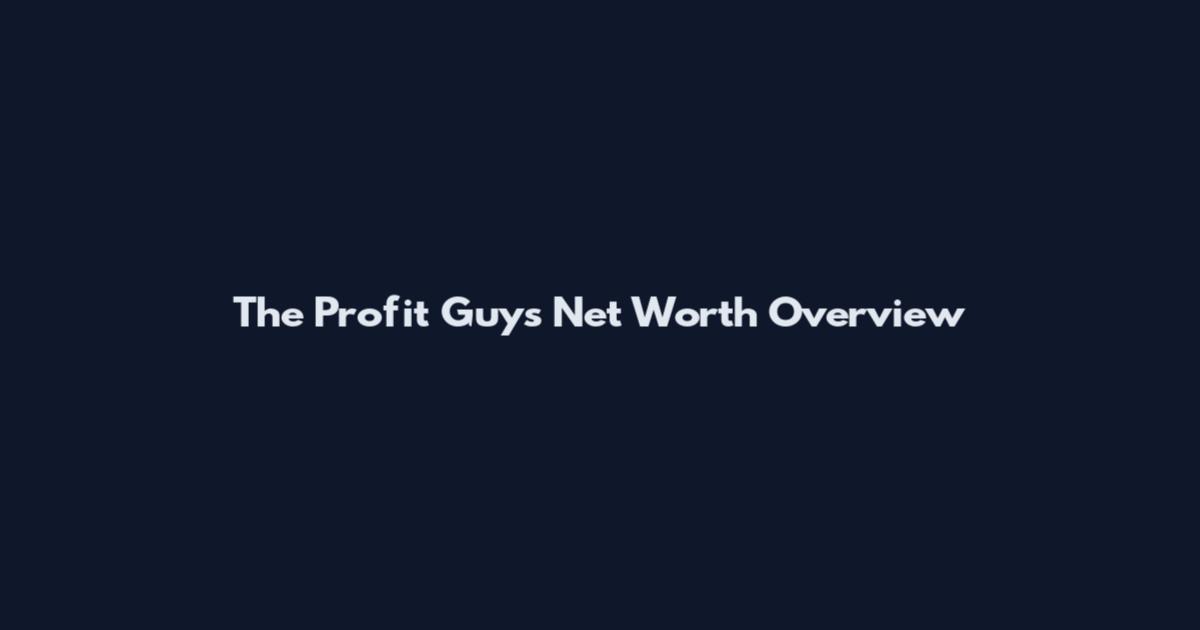 The Profit Guys Net Worth Overview