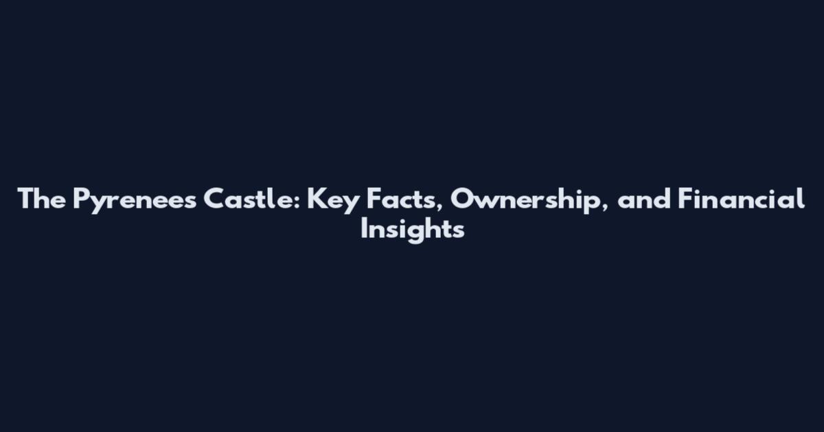 The Pyrenees Castle: Key Facts, Ownership, and Financial Insights