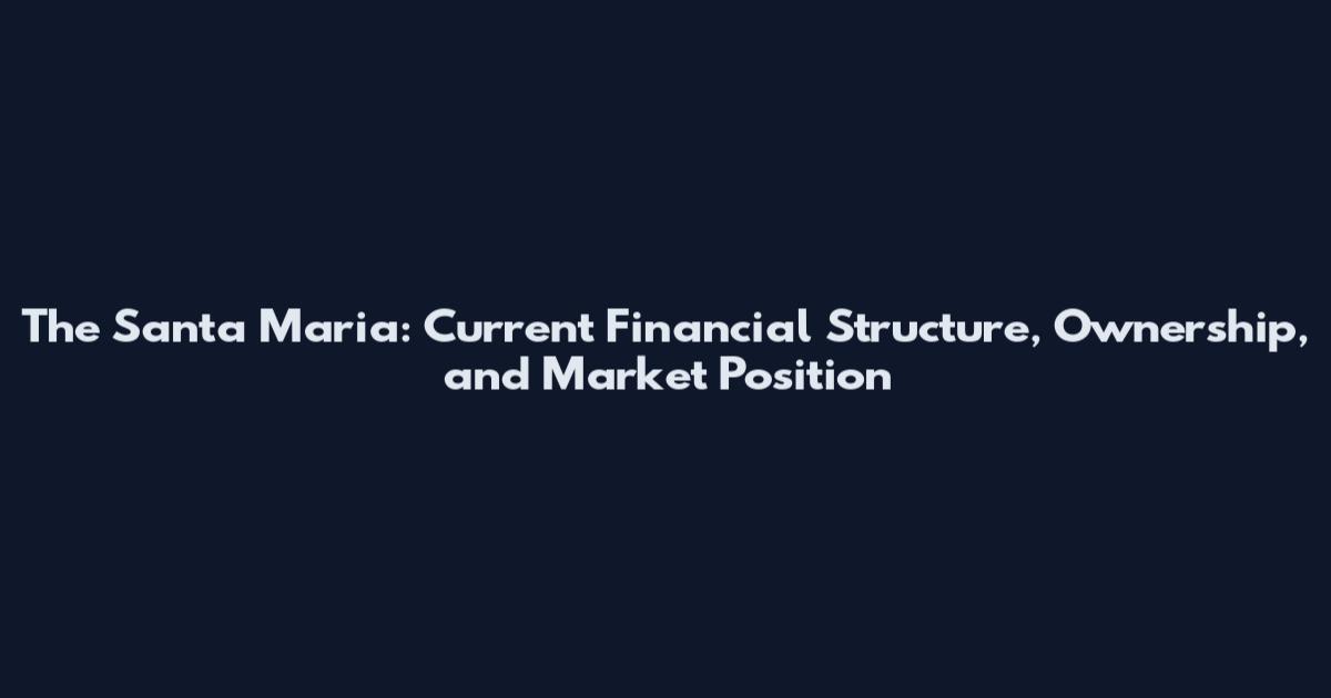 The Santa Maria: Current Financial Structure, Ownership, and Market Position