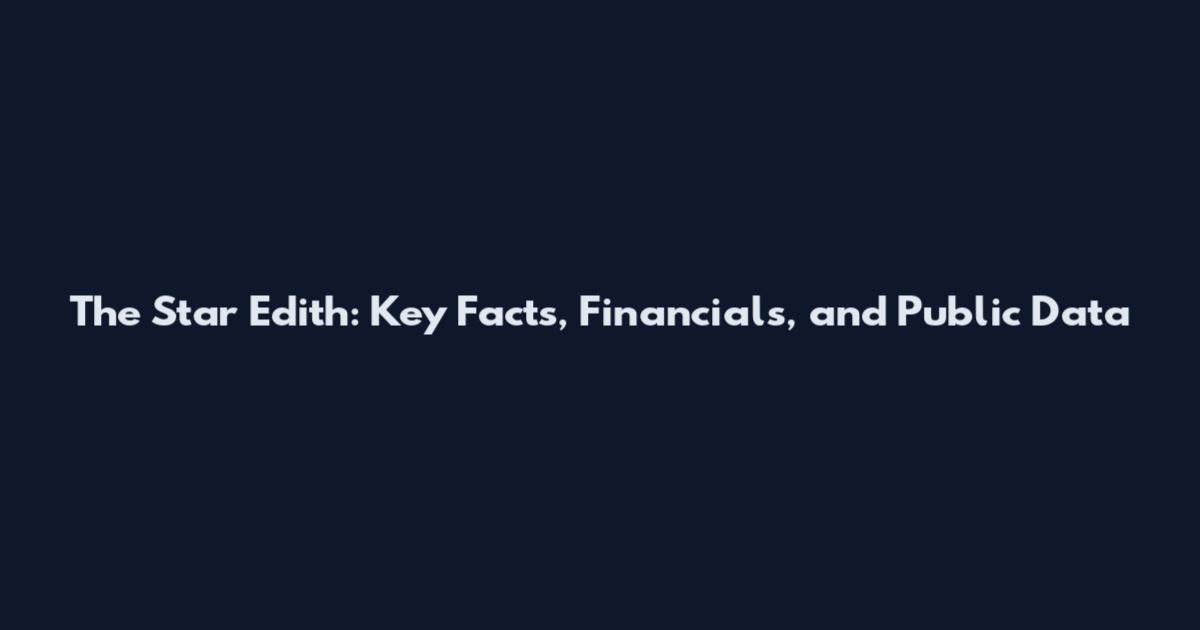 The Star Edith: Key Facts, Financials, and Public Data