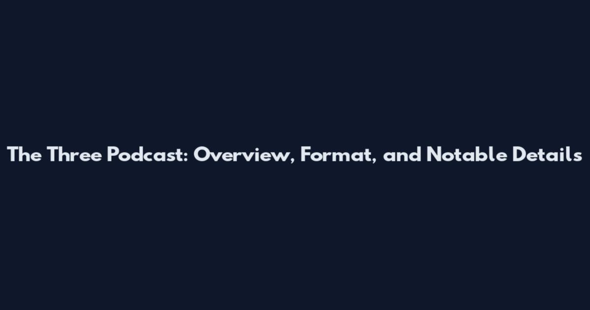 The Three Podcast: Overview, Format, and Notable Details