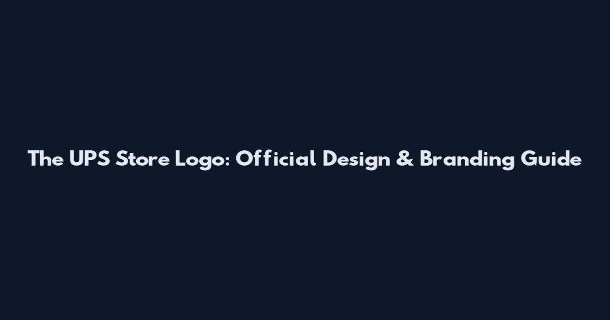 The UPS Store Logo: Official Design & Branding Guide
