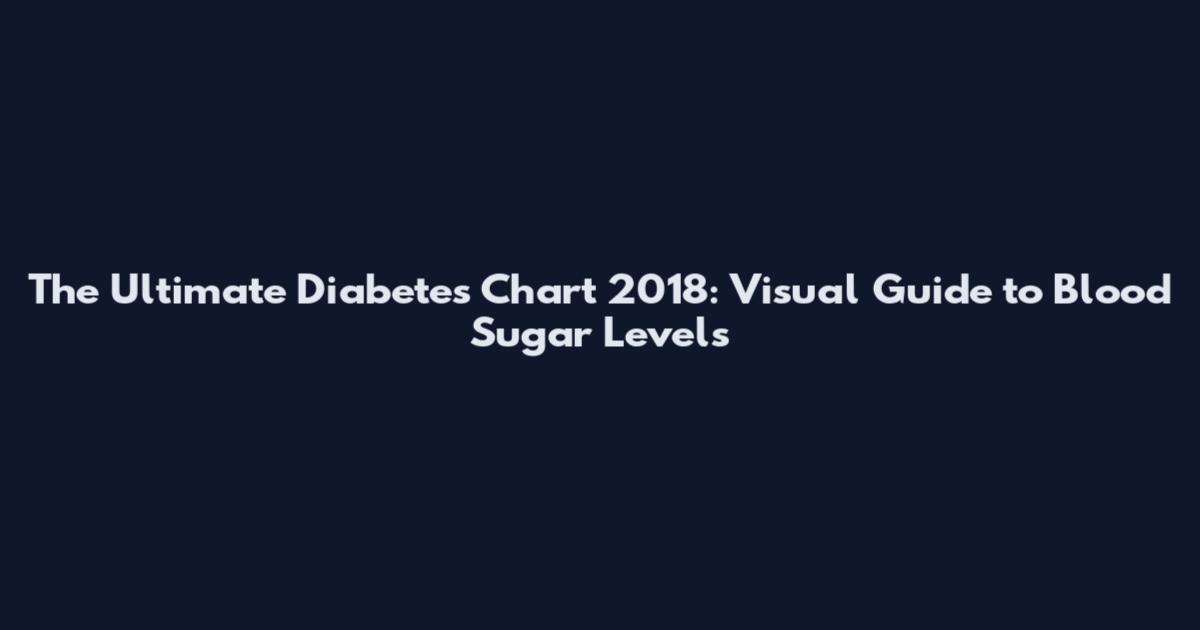 The Ultimate Diabetes Chart 2018: Visual Guide to Blood Sugar Levels