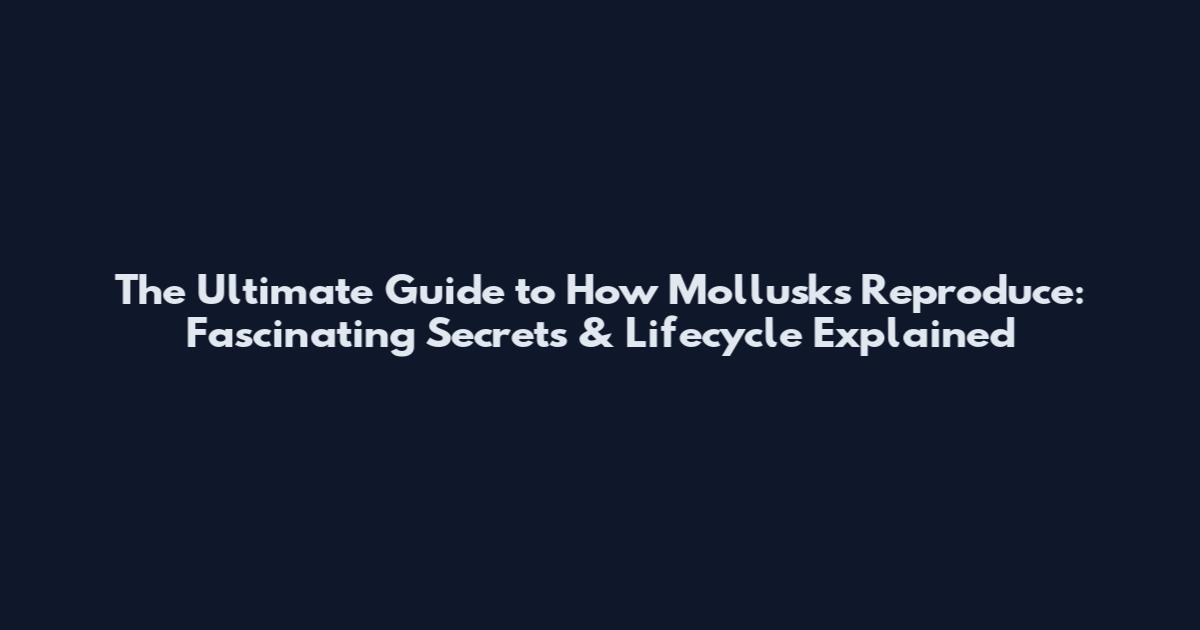 The Ultimate Guide to How Mollusks Reproduce: Fascinating Secrets & Lifecycle Explained