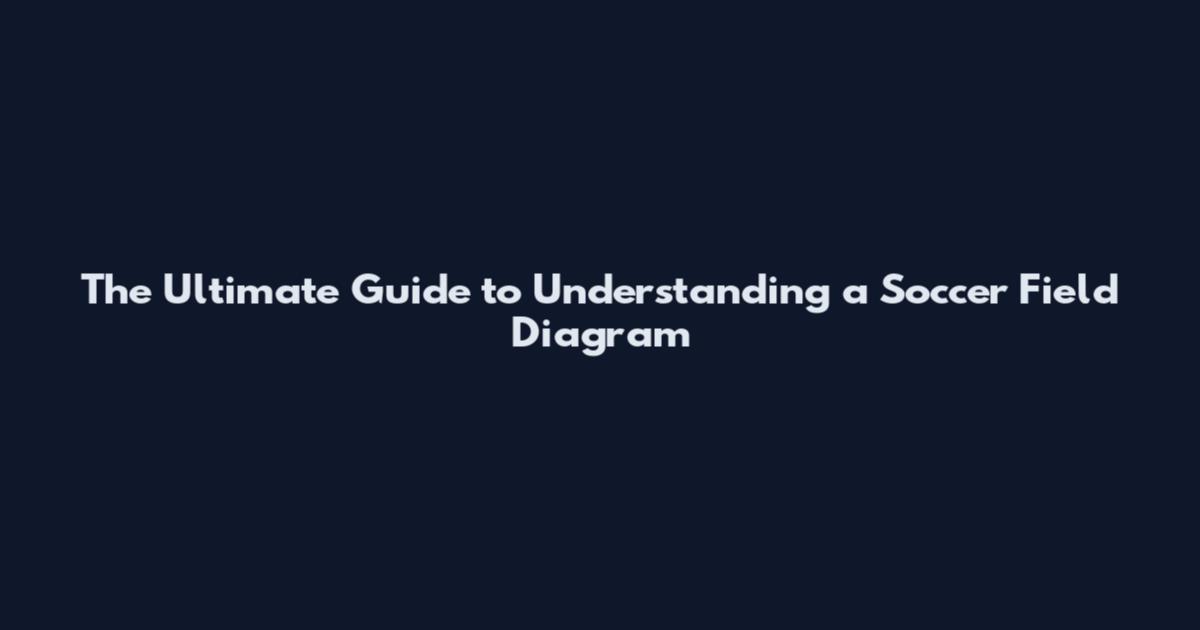The Ultimate Guide to Understanding a Soccer Field Diagram