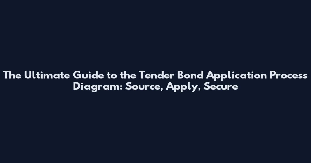 The Ultimate Guide to the Tender Bond Application Process Diagram: Source, Apply, Secure