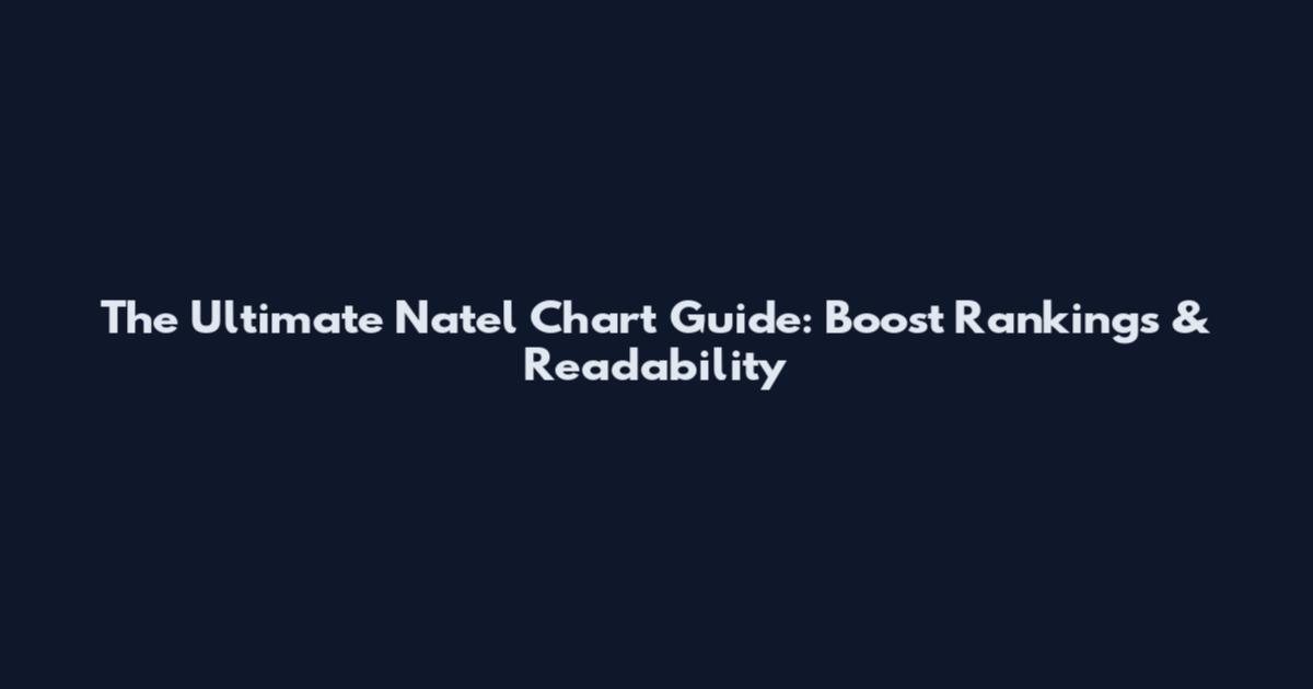 The Ultimate Natel Chart Guide: Boost Rankings & Readability