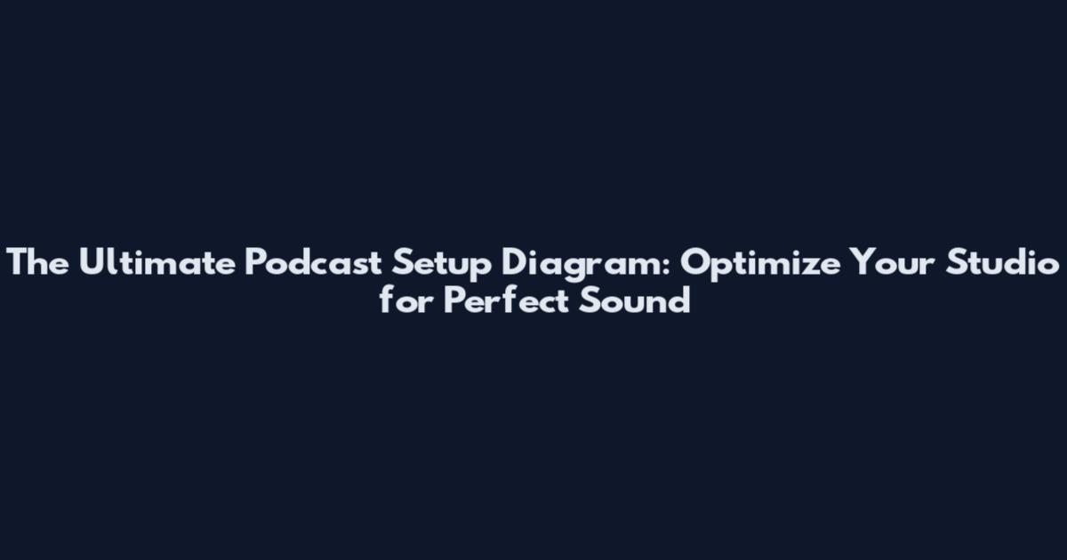The Ultimate Podcast Setup Diagram: Optimize Your Studio for Perfect Sound