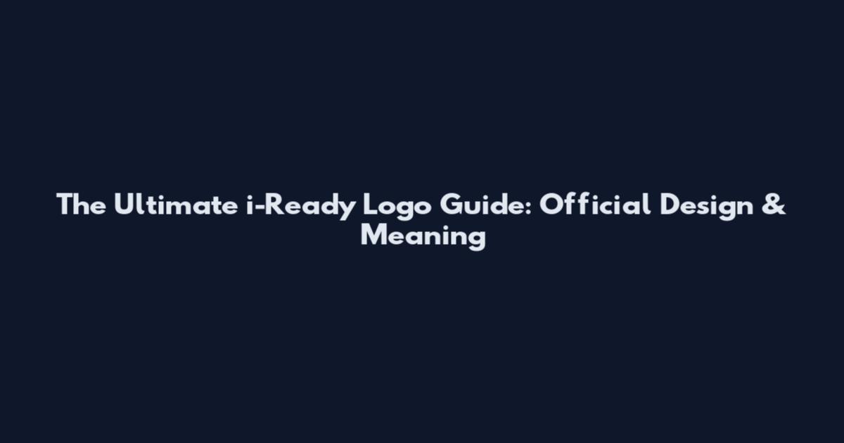 The Ultimate i-Ready Logo Guide: Official Design & Meaning
