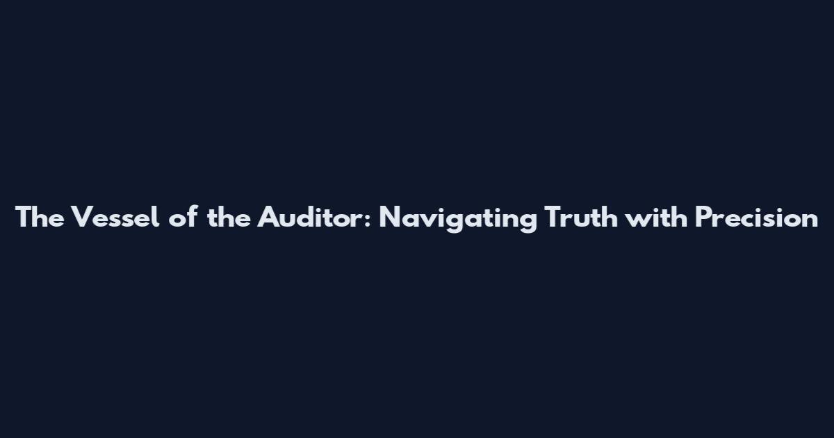 The Vessel of the Auditor: Navigating Truth with Precision