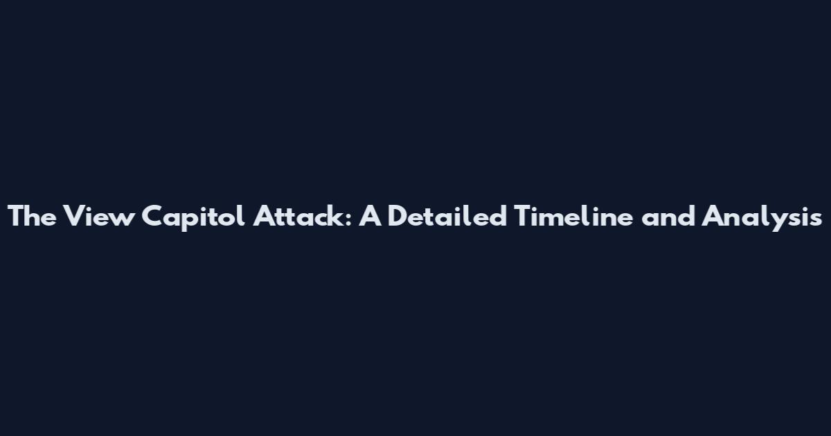 The View Capitol Attack: A Detailed Timeline and Analysis