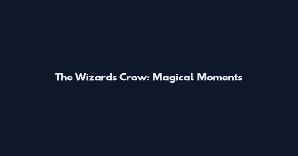 The Wizard's Crow: Magical Moments