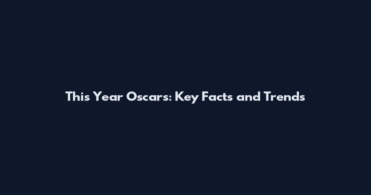 This Year Oscars: Key Facts and Trends