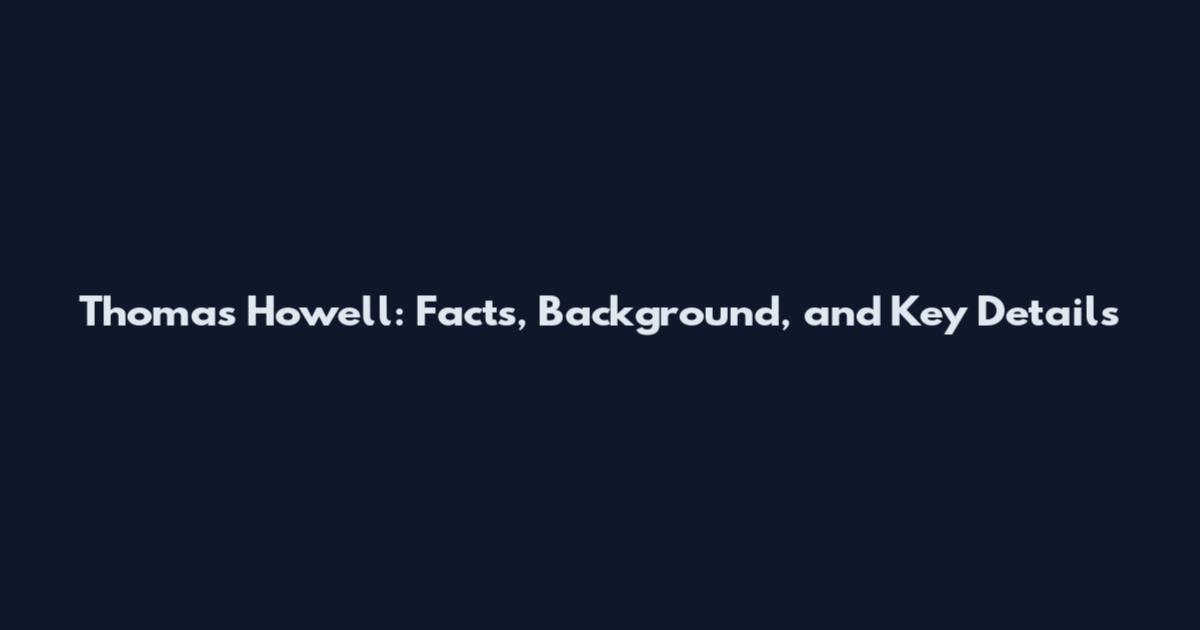 Thomas Howell: Facts, Background, and Key Details