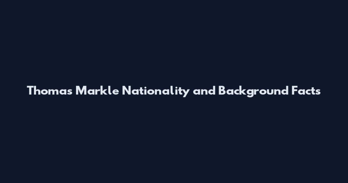 Thomas Markle Nationality and Background Facts