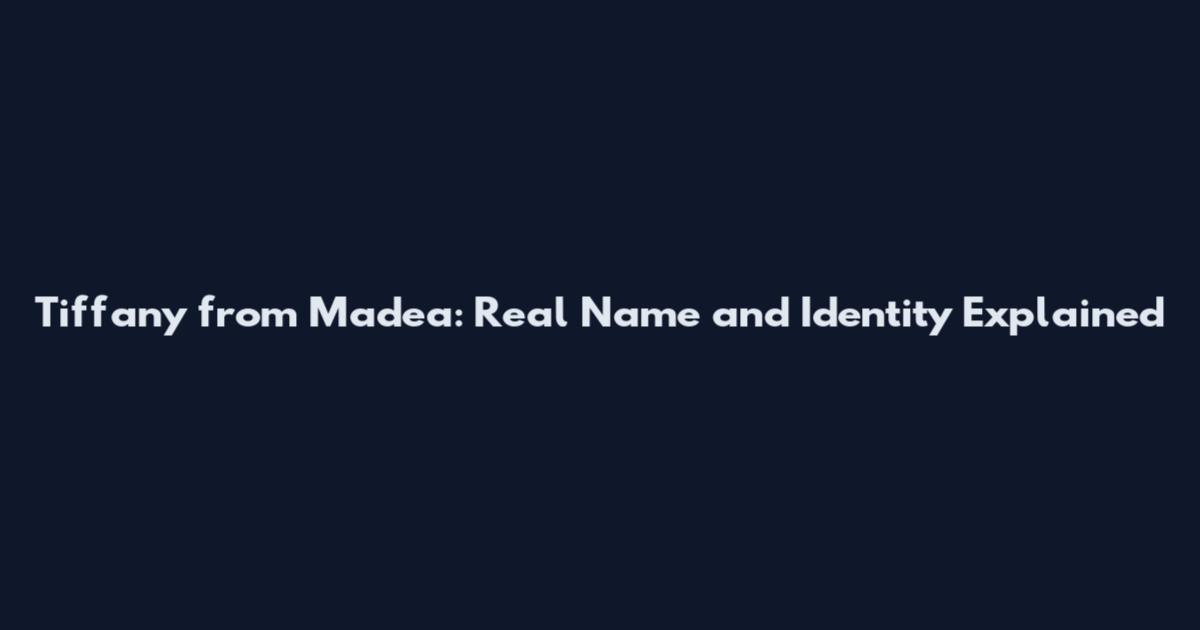Tiffany from Madea: Real Name and Identity Explained