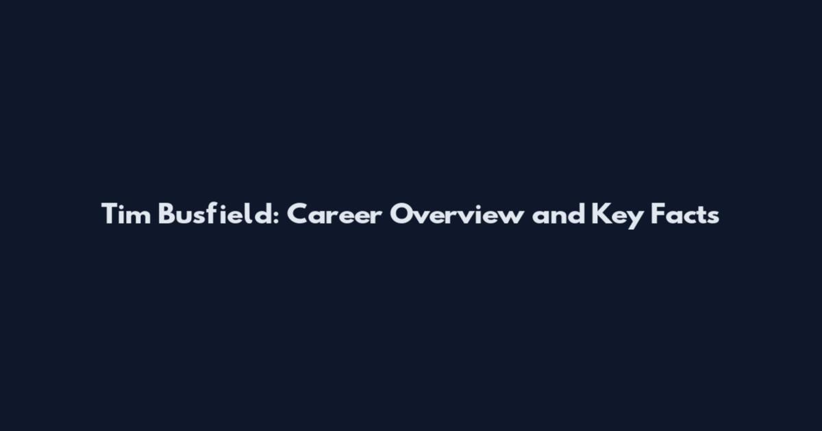 Tim Busfield: Career Overview and Key Facts