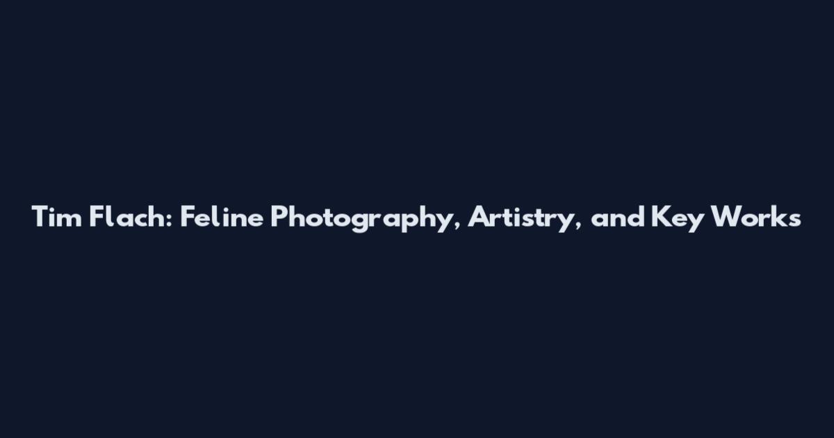 Tim Flach: Feline Photography, Artistry, and Key Works