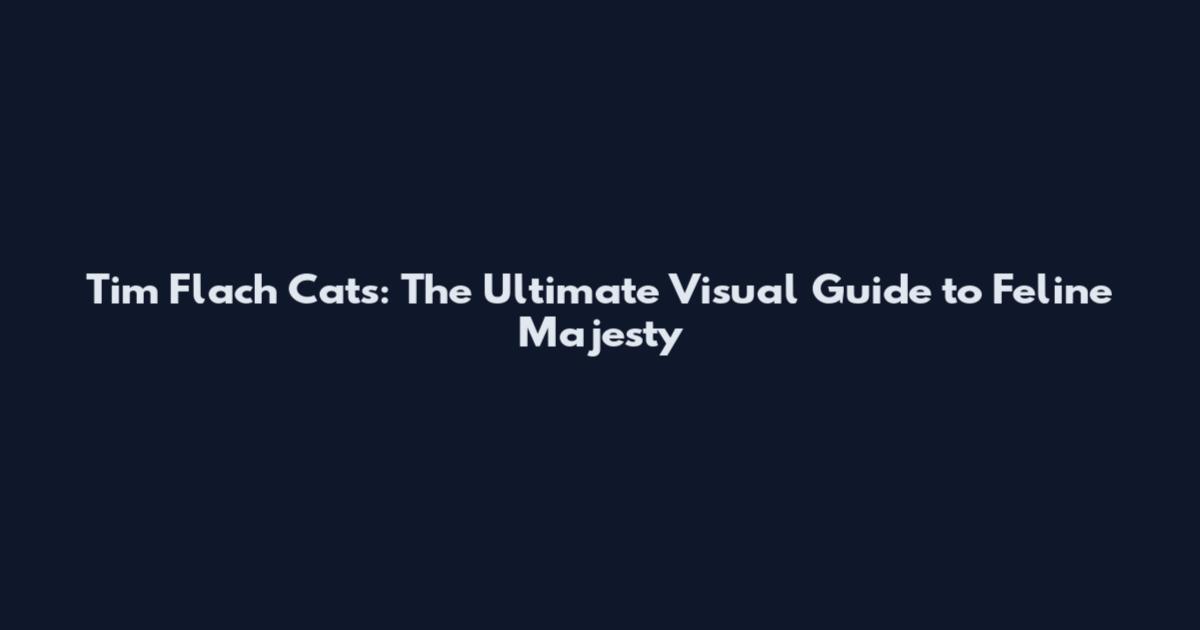 Tim Flach Cats: The Ultimate Visual Guide to Feline Majesty