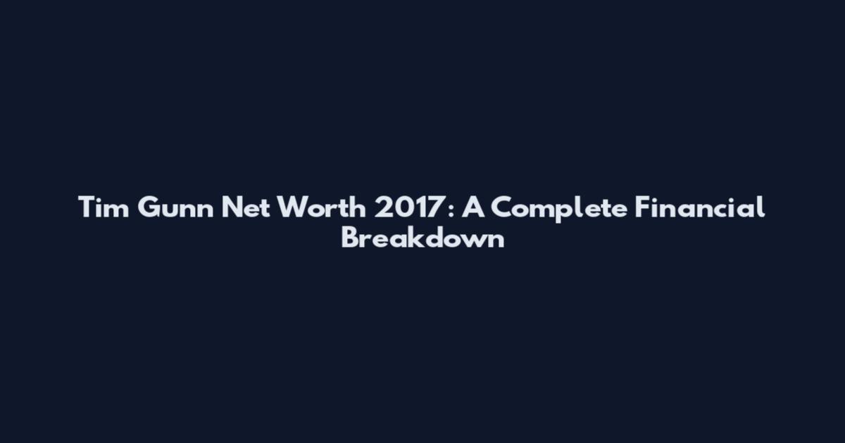 Tim Gunn Net Worth 2017: A Complete Financial Breakdown