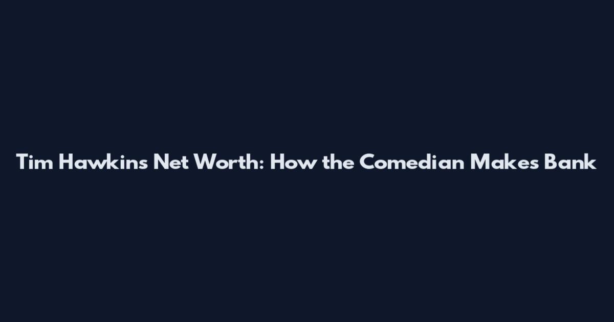 Tim Hawkins Net Worth: How the Comedian Makes Bank