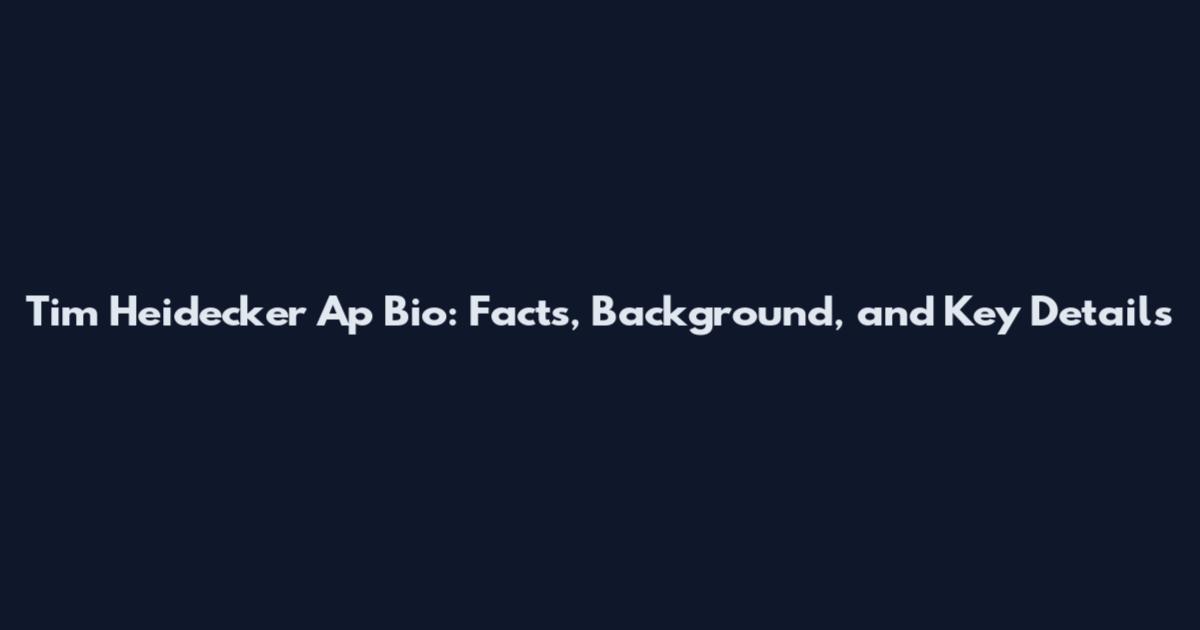 Tim Heidecker Ap Bio: Facts, Background, and Key Details