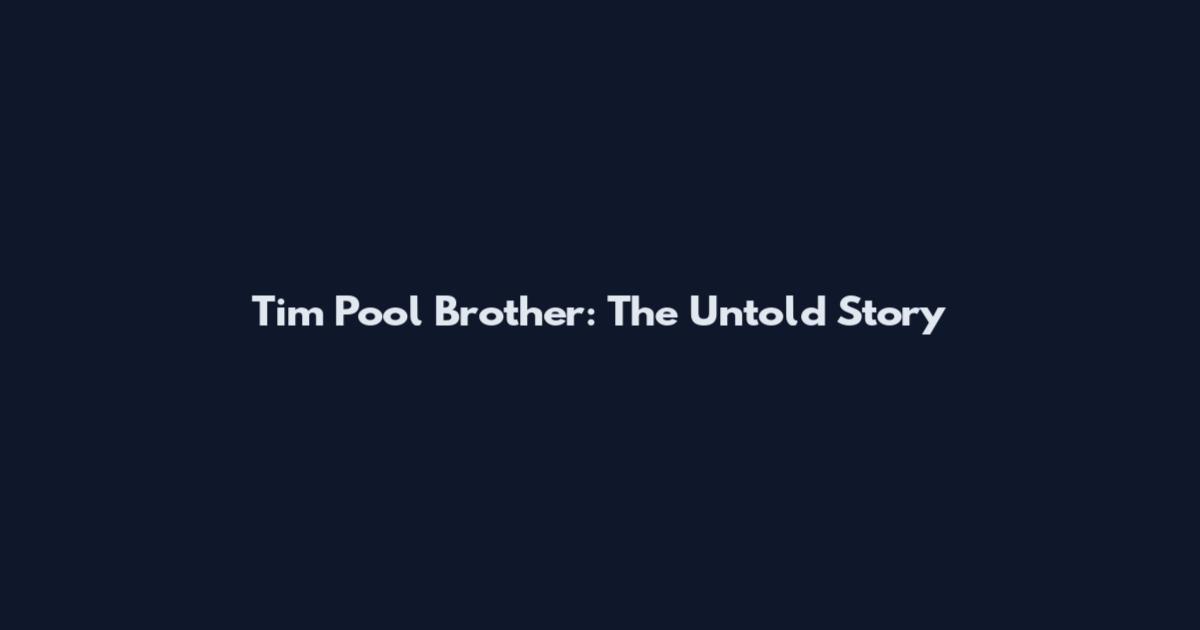 Tim Pool Brother: The Untold Story
