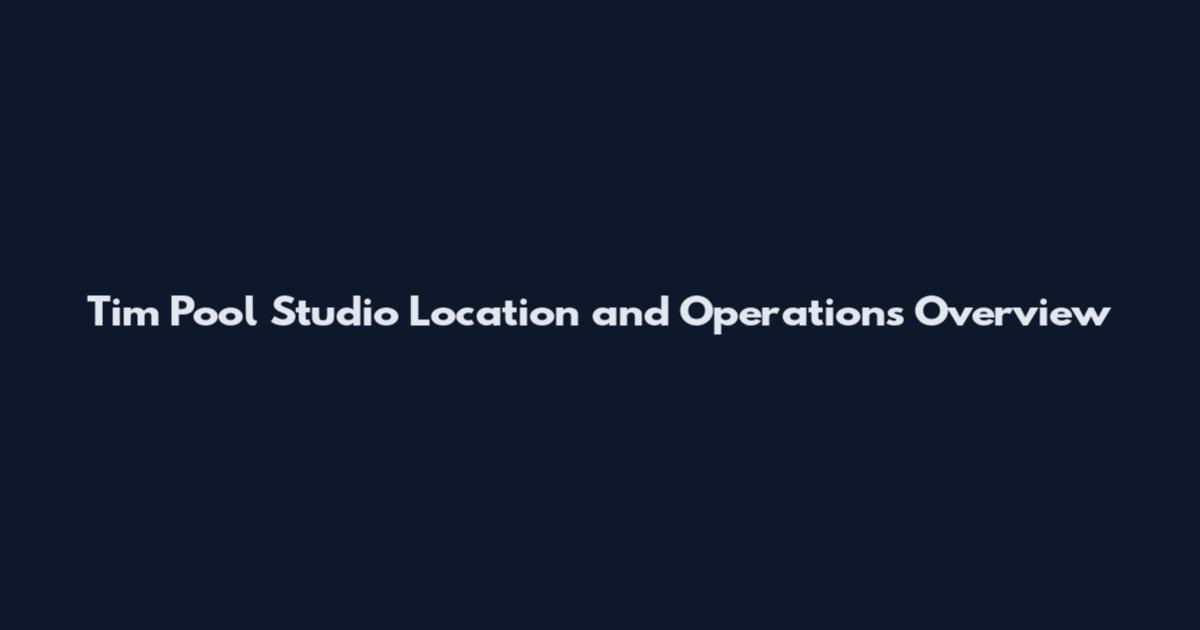 Tim Pool Studio Location and Operations Overview