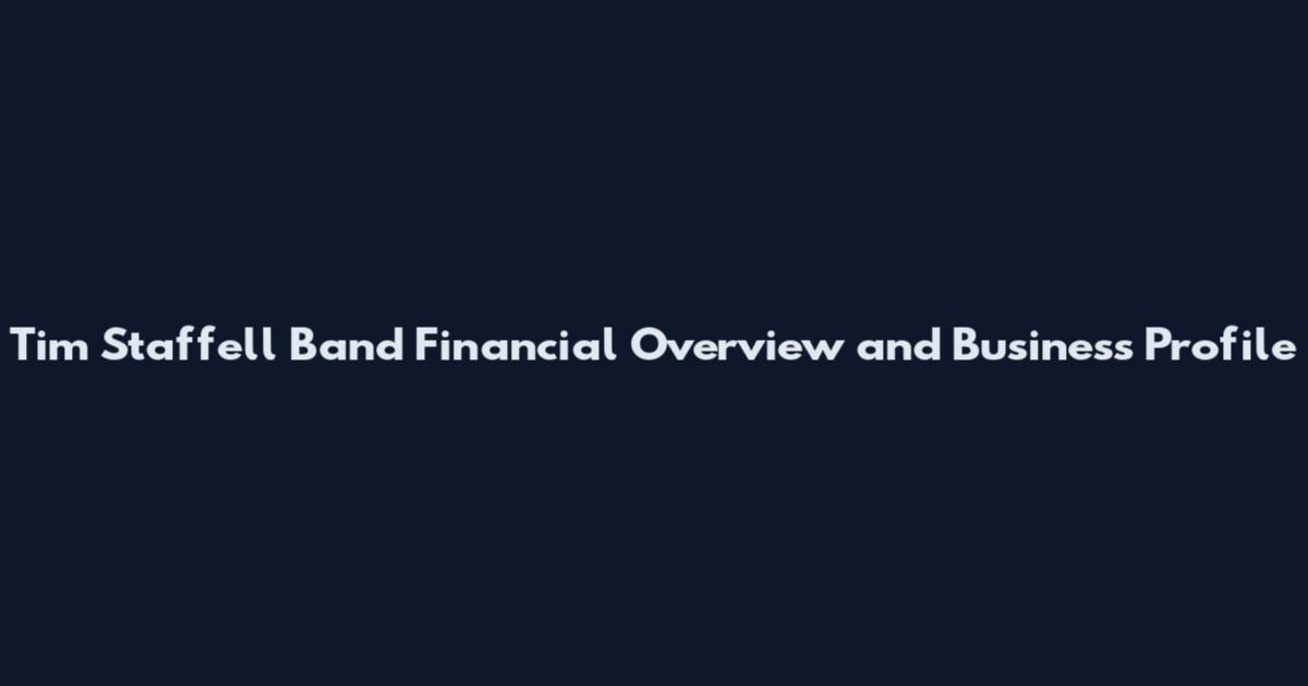 Tim Staffell Band Financial Overview and Business Profile