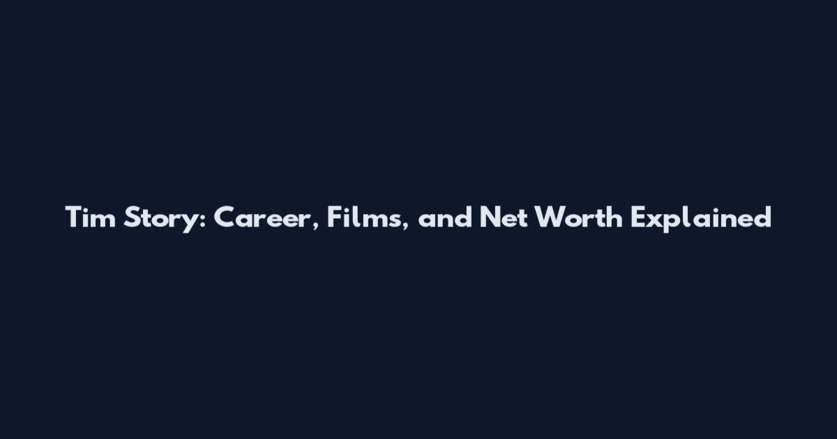 Tim Story: Career, Films, and Net Worth Explained