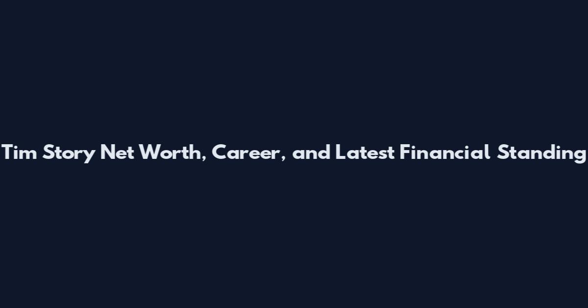 Tim Story Net Worth, Career, and Latest Financial Standing